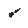 Boucle d'oreille unique en acier inoxydable noir avec un design de vis style punk - Boucle d'oreille Puce Design Vis(Style 44)