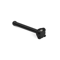 Nahaufnahme von schwarzem Nasenpiercing aus Edelstahl mit 4-Krallen-Zirkonia-Besatz - 1.5mm / Schwarz