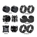 Set di orecchini magnetici neri in acciaio inox con clip per orecchie senza buco - Collezione Nera (Stile G) / Nero