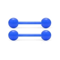 Set di due piercing per lingua in acrilico blu con design a bilanciere per il corpo - Stile Acrilico Blu Profondo (Stile C)