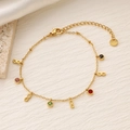 Bracciale in acciaio inossidabile placcato oro 18K con simbolo infinito e zirconi - Stile Infinito (SL053-7)