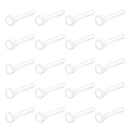 Set of 20 pieces clear acrylic flexible bone nose studs for piercing with round heads - Set Style / 0.8x6.5x2mm