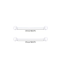 Barbell industriel de 35mm en acrylique transparent avec deux boules claires - Longueur 35mm / Transparent (1.6-35-5mm)
