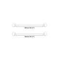 Kit de piercing industriel en acrylique transparent avec barres souples de 38mm et boules - Longueur 38mm / Transparent (1.6-38-5mm)