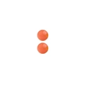 Paire de perles circulaires acryliques orange-rouge pour bijoux de piercing corporel - Boule Lumineuse Orange