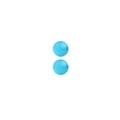 Paire de perles de perçage en acrylique bleu ciel avec fini turquoise pour bijoux - Boule Lumineuse Bleu Clair