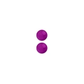 Paire de perles de perçage rondes en acrylique violet avec finition brillante lisse - Boule Lumineuse Violette