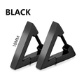 Minimalistische schwarze Dreieck-Ohrringe aus Edelstahl, 18mm matte Ausführung - 18mm / Dreieck-Schwarz