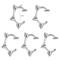 Detail view of 5-piece stainless steel piercing set with 1.0mm gauge and 10.5mm diameter - Spike Steel Color Style (5 Pieces/Set)