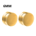Minimalist 6mm gold magnetic stud earrings in polished stainless steel for non-pierced ears - 6mm / Gold Disc (O-6mm)