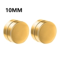 Pair of 10mm gold-plated stainless steel magnetic clip-on earrings with polished finish - Style B Large / Gold
