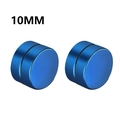 Blue 10mm magnetic stainless steel non-piercing earrings for ear bone attachment - Style B Large / Blue