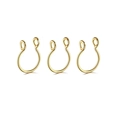 Lot de trois faux anneaux de nez dorés en forme de U avec un design minimaliste poli - Ensemble de 3 / Or