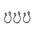 Lot de trois faux piercings de nez et manchettes d'oreilles noirs en forme de U - Ensemble de 3 / Noir