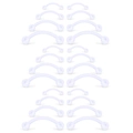 Set of 24 clear acrylic curved barbells for eyebrow and lip piercing jewelry - Mixed Sizes