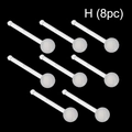 Close-up of 8pc set clear acrylic horseshoe retainers for nose and ear piercing studs - Nose Stud Retainer Style (H)