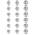 Set of surgical steel piercing balls in 5mm 6mm 8mm sizes with 1.6mm internal threading - Steel