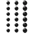 Black stainless steel piercing replacement balls with 1.6mm internal thread in various sizes - Black
