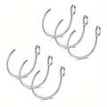 Lot de six anneaux de nez minimalistes en acier inoxydable argenté sur fond blanc - Lot de 6 / Argent