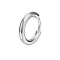 Classic 2.5mm polished silver stainless steel hoop earrings for a minimalist look - US 8 / Steel