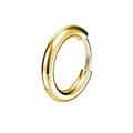 2.5mm gold polished stainless steel huggie earring with hinge closure mechanism - US 8 / Gold