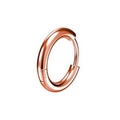Minimalist 2.5mm round rose gold stainless steel hoop earrings with hinged closure - US 8 / Rose Gold