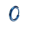 Classic 2.5mm stainless steel hoop earring with a metallic blue electroplated finish - Blue