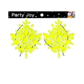 Bijoux de corps en strass acrylique jaune néon pour festivals de musique et fêtes - Style Jaune Néon (112-7)