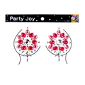 Détails des autocollants corporels en cristal multicolore avec strass rouges et roses - Style Rouge Rose Iridescent (112-8)