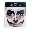 Ghost face rhinestone sticker set for Halloween face art decor with crystal rhinestones - Purple Rhinestone Skull Style (H10)