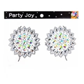 Lot de deux bijoux de visage et corps en cristal AB irisés avec motif mandala - Style Mandala Iridescent (112-6)
