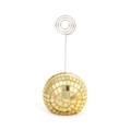 Golden disco ball place card holder with spiral metal clip for wedding table decor - 5cm Ball With Clip / Gold Style