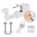 Steriele 16G piercingset met roestvrijstalen labretknop en alcoholdoekje - Lippiercing set (5 stuks)