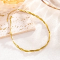 Elegante gouden titaniumstalen ketting met vervlochten slangenketting en kreeftensluiting - 8946 Ketting Goud