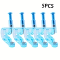Detailed view of 5 disposable blue ear piercing units with pre-installed studs - Transparent Blue Ear Piercer - Multi-Piece Set
