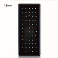 Set mit 60 Stück 1,8 mm bunten Zirkonia-Nasensteckern aus Edelstahl in der Displaybox - Gerader Stab / Bunter Zirkonia