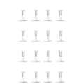 Clear 16-piece acrylic lip stud set showing transparent piercing retainers on white background - Short Style Set