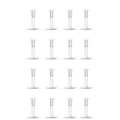 16-piece clear acrylic lip stud piercing retainer set with flat labret design on white background - Standard Style Set