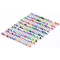 Lot de piercings de langue en acier inoxydable avec boules acryliques colorées variées - 5 Pièces / Mélange de couleurs aléatoire (Style tige métallique)