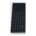 Set aus 40 minimalistischen Edelstahl Nasensteckern mit klaren Kristallen in einer Box - Kartonverpackung / Weißer Zirkon