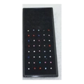 Set mit 40 bunten Kristall-Nasensteckern in schwarzer Samtbox für Piercingschmuck - Kartonverpackung / Bunter Zirkonia
