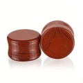 Natural red jasper stone double flared ear gauges with polished finish and rock texture - 6mm / Red Jasper