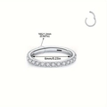 Silver 316L stainless steel hinged segment ring with cubic zirconia 16G 6mm - 1.2*6mm / Steel