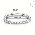 16G silver 316L stainless steel hinged segment ring with 10mm inner diameter and cubic zirconia - 1.2*10mm / Steel