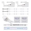 Kit de perçage corporel professionnel 19 pièces avec aiguilles et bijoux en acier - Ensemble Outils Perçage Argent Transparent