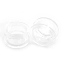 Paire d'écarteurs d'oreilles en acrylique transparent pour bijoux de piercing - 2mm / Blanc Transparent (1 Paire)