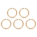 Detailweergave van 5-delige roségouden spiraal neusringen met C-vormig ontwerp - 0.8x8mm / Roségoud