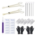 Body piercing kit including plastic clamps, needles, prep pads, and a marking pen - Accessories Set