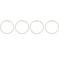 Set di quattro piercing trasparenti in acrilico invisibile dal design minimale - Oversize / set combinato / Piccolo / Trasparente