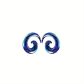 Iridescent blue acrylic spiral ear gauges with black spotted pattern for ear stretching - Dark Blue